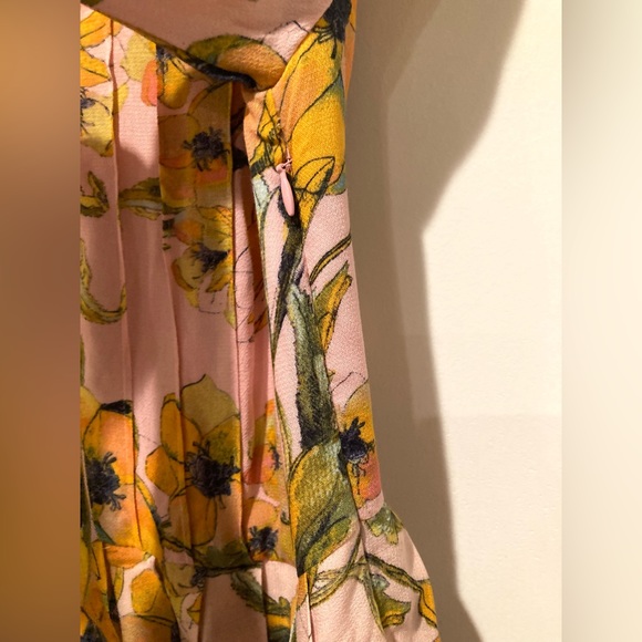 NWT, Free People Tegan Dress, Size 2, Pink Yellow Floral - Picture 6 of 16